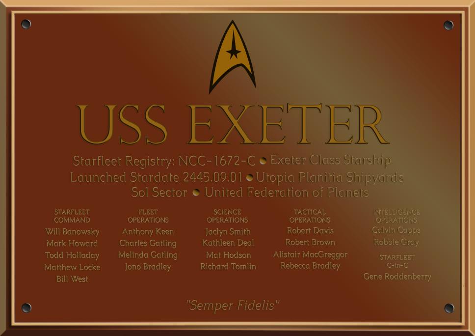 USS Exeter Plaque
